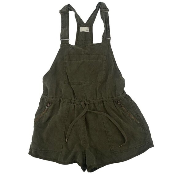 Aritzia Wilfred Free Size XS Beatriz Romper Overalls Shortalls Army Green Romper - Picture 2 of 14